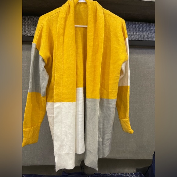 NWOT ~ WOMEN OPEN FRONT CARDIGAN BOHO COLOR BLOCK - Picture 4 of 5